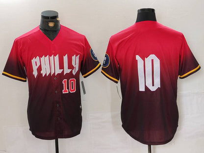 Philadelphia Phillies #10 JT Realmuto Red 2024 City Connect Limited Stitched Baseball Jersey - Main View