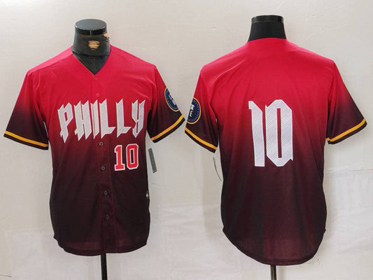 Philadelphia Phillies #10 JT Realmuto Red 2024 City Connect Limited Stitched Baseball Jersey - Main View