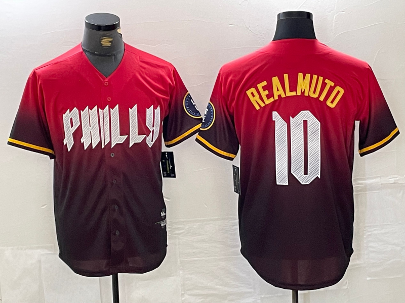 Philadelphia Phillies #10 JT Realmuto Red 2024 City Cool Base Baseball Jersey - Main View