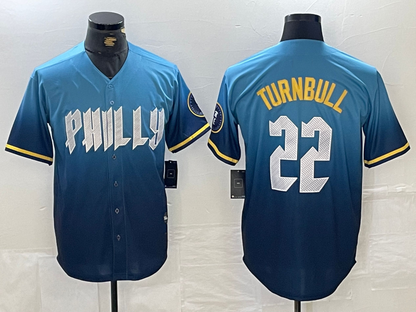 Philadelphia Phillies #22 Spencer Turnbull Blue 2024 City Cool Base Baseball Jersey - Main View