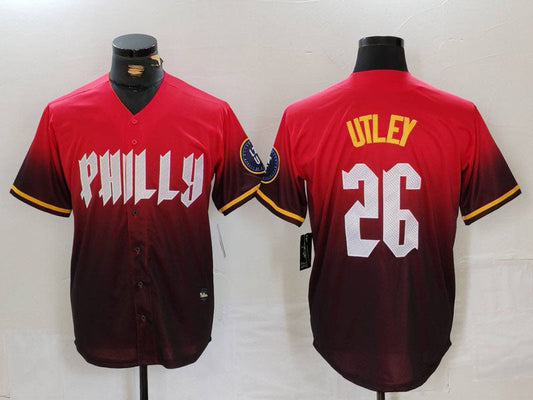 Philadelphia Phillies #26 Chase Utley Red 2024 City Connect Limited Stitched Baseball Jersey - Main View