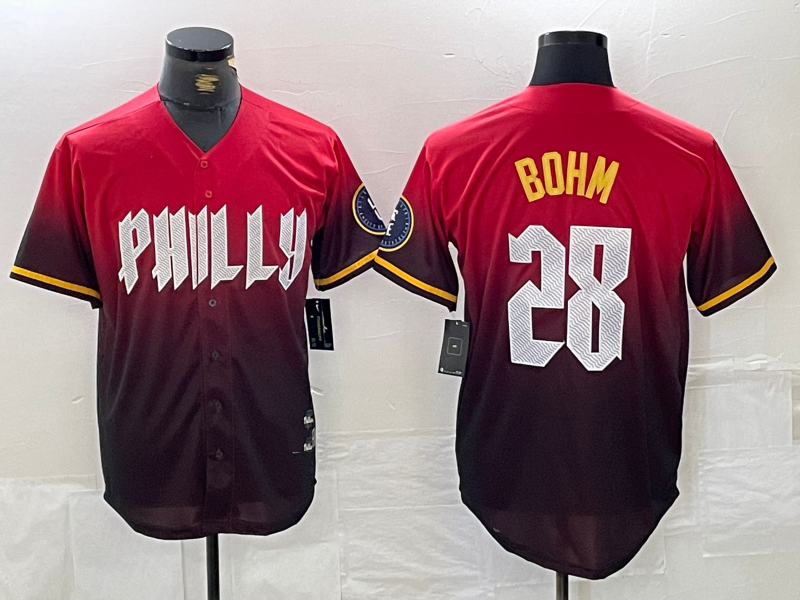 Philadelphia Phillies #28 Alec Bohm Red 2024 City Cool Base Baseball Jersey - Main View