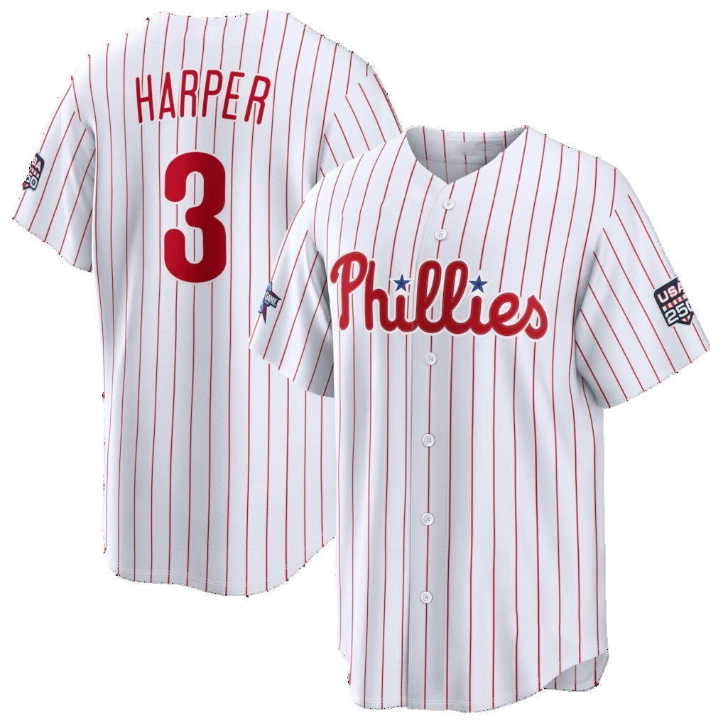 Philadelphia Phillies #3 Bryce Harper 2026 All-Star Game White Replica Baseball Jersey - Main View
