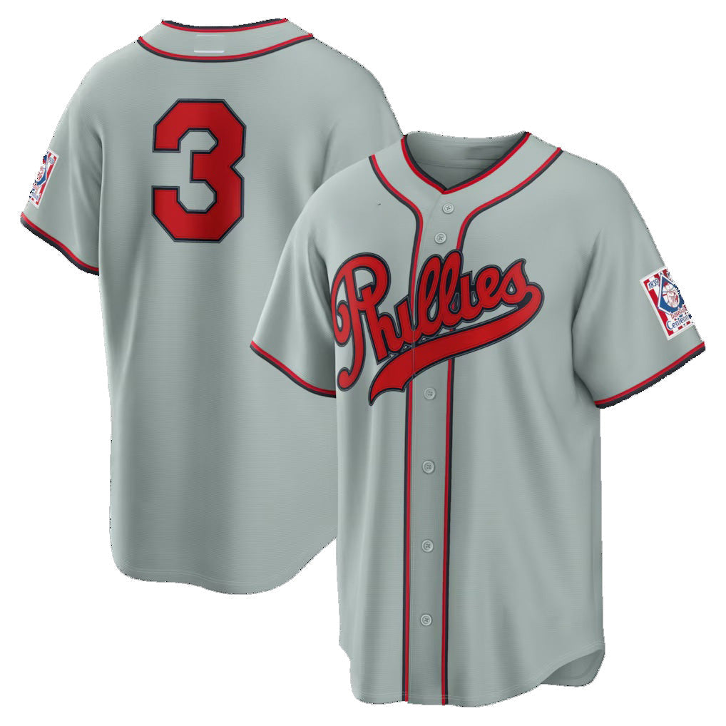 Philadelphia Phillies #3 Bryce Harper Gray 2026 Field of Dreams Stadium Baseball Jersey - Main View