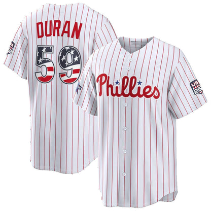 Philadelphia Phillies #59 Jhoan Duran 2026 All-Star Edition Stars & Stripes White Stadium Baseball Jersey - Main View