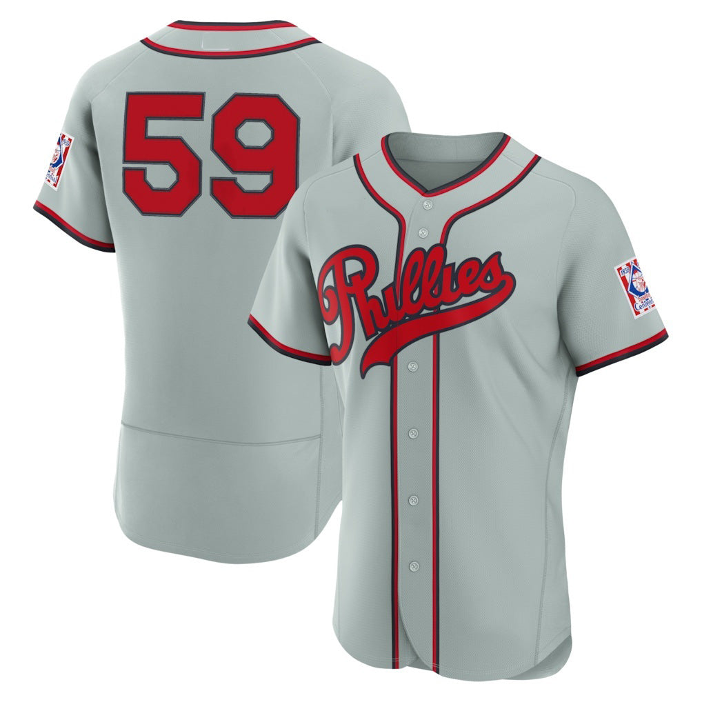 Philadelphia Phillies #59 Jhoan Duran Gray 2026 Field of Dreams Authentic Baseball Jersey - Main View