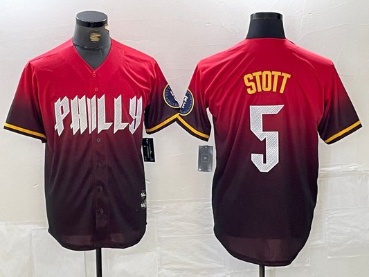 Philadelphia Phillies #5 Bryson Stott Red 2024 City Cool Base Baseball Jersey - Main View