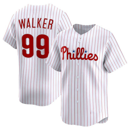 Philadelphia Phillies #99 Taijuan Walker Home Limited Player Jersey - White Stitched Baseball Jersey - Main View