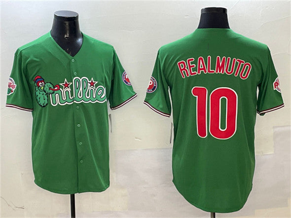 Philadelphia Phillies #10 J.T. Realmuto Green Phanatic Limited Stitched Baseball Jersey - Main View