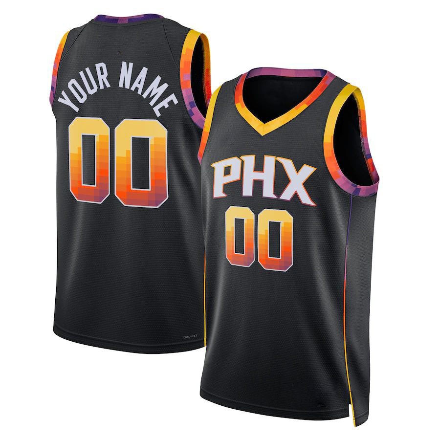Custom P.Suns Jordan Brand Unisex 2022-23 Swingman Custom Jersey Statement Edition  Black Stitched Basketball Jersey - Main View