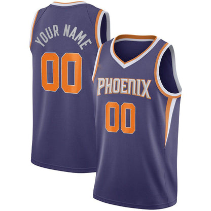 Custom P.Suns 2020-21 Swingman Custom Jersey  Purple Icon Edition Stitched Basketball Jersey - Main View