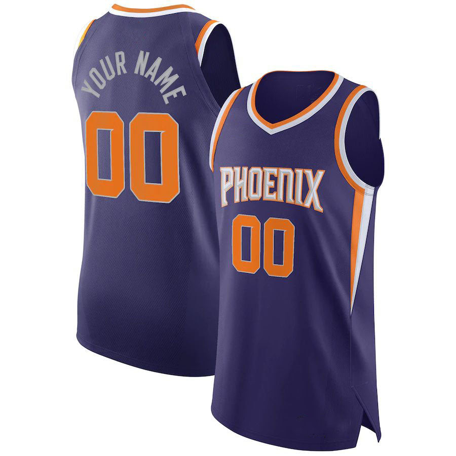 Custom P.Suns 2021-22 Diamond Swingman Authentic Custom Jersey Purple Icon Edition Stitched Basketball Jersey - Main View