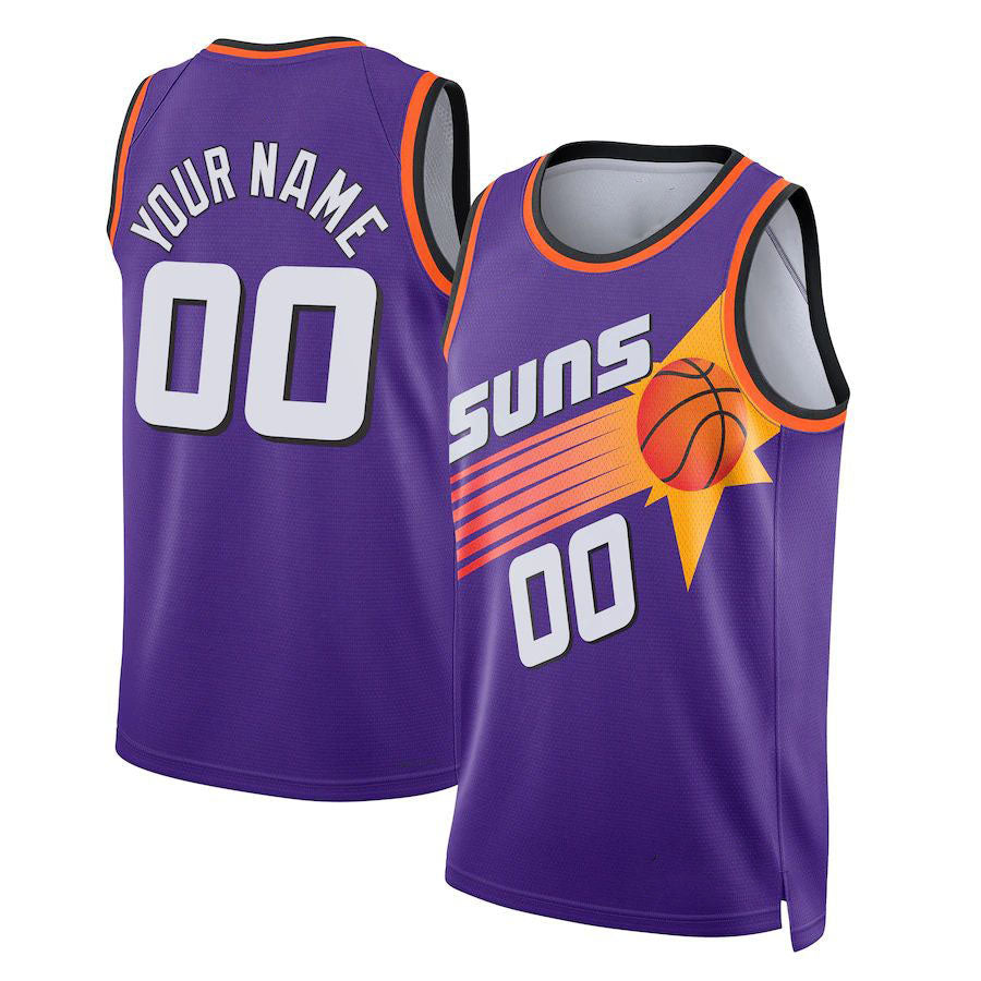 Custom P.Suns Unisex 2022-23 Custom Swingman Jersey Classic Edition  Purple Stitched Basketball Jersey - Main View