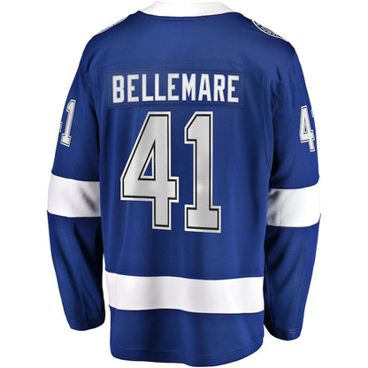 TB.Lightning #41 Pierre-Edouard Bellemare Fanatics Branded Home Breakaway Player Jersey Blue Stitched American Hockey Jerseys - Main View