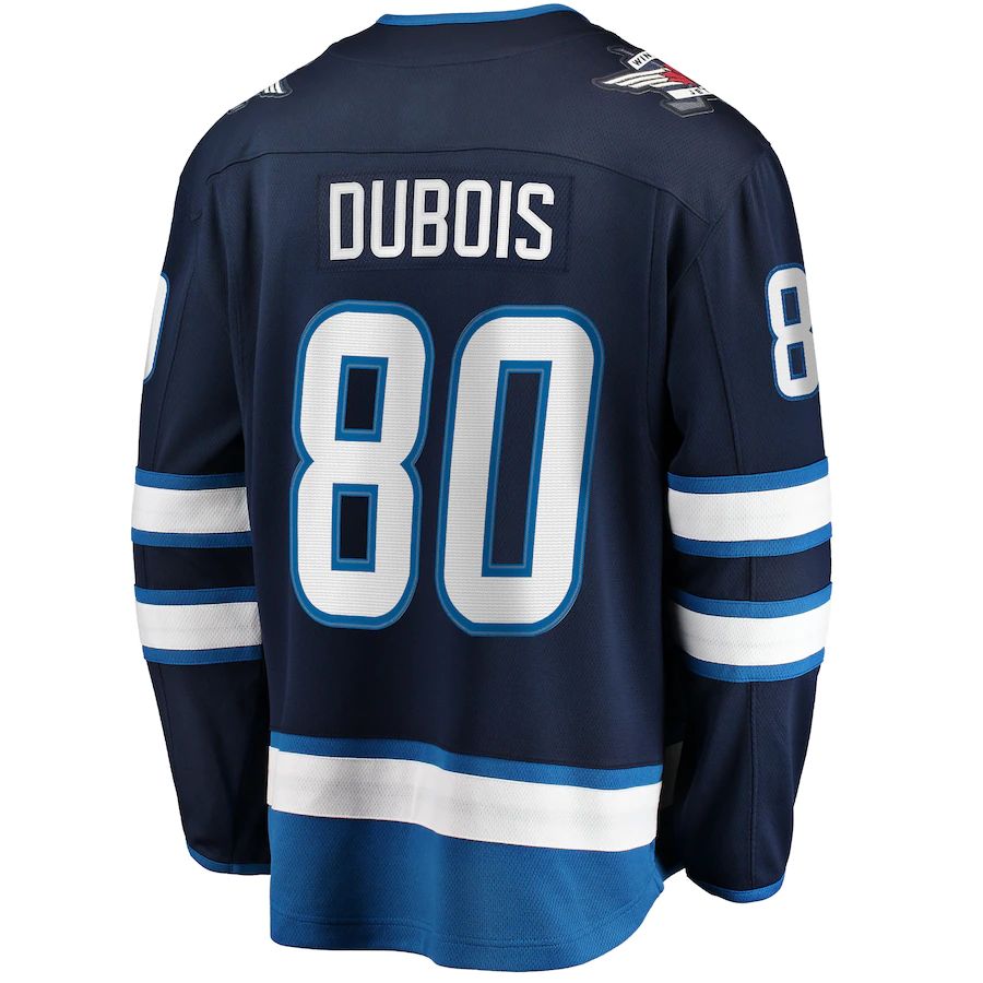 W.Jets #80 Pierre-Luc Dubois Fanatics Branded Breakaway Player Jersey Navy Stitched American Hockey Jerseys - Main View
