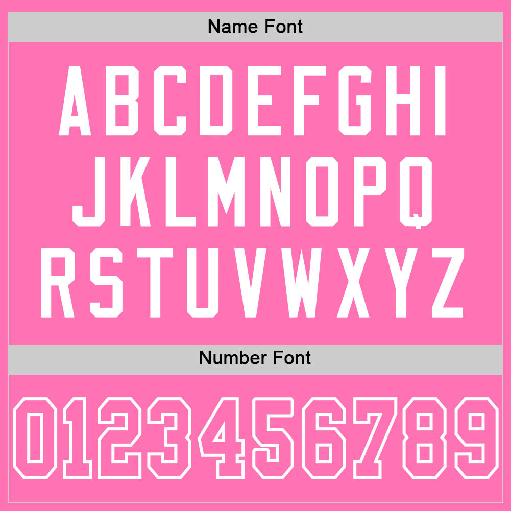 Custom Pink Pink-White Mesh Authentic Football Jersey view 4