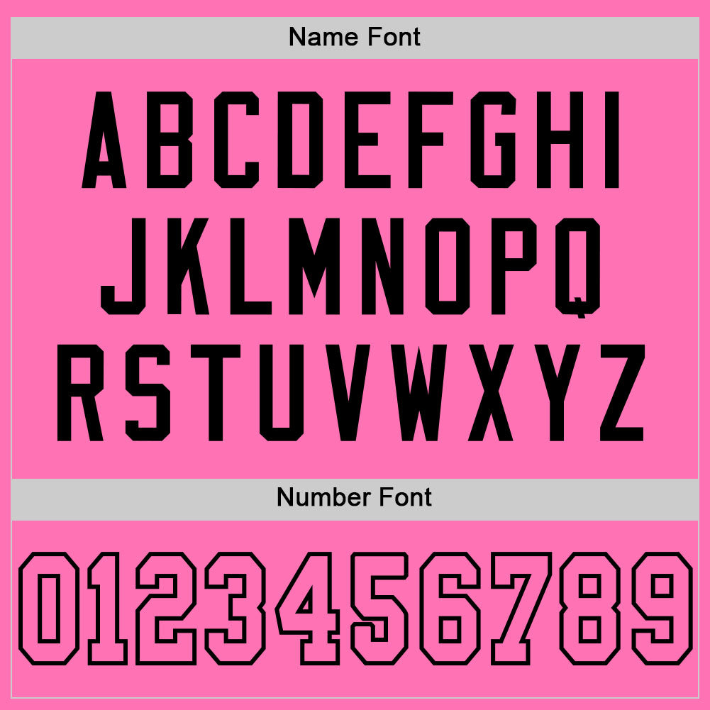 Custom Pink Pink-Black Mesh Authentic Football Jersey view 5