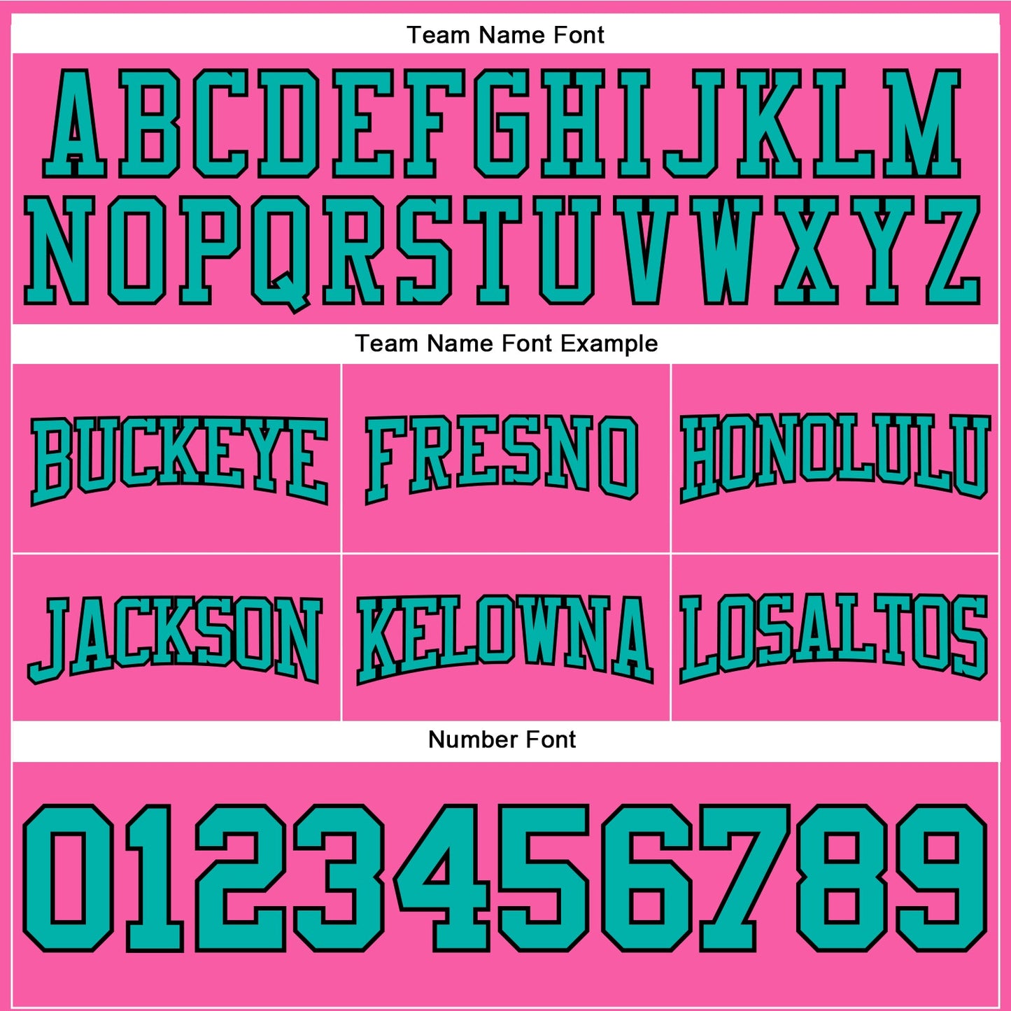 Custom Stitched Pink Aqua-Black Football Pullover Sweatshirt Hoodie view 3