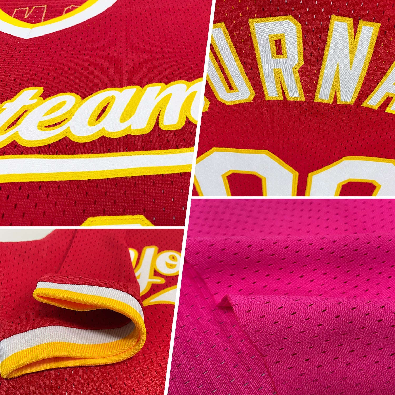 Custom Pink White-Light Blue Authentic Throwback Baseball Jersey view 2