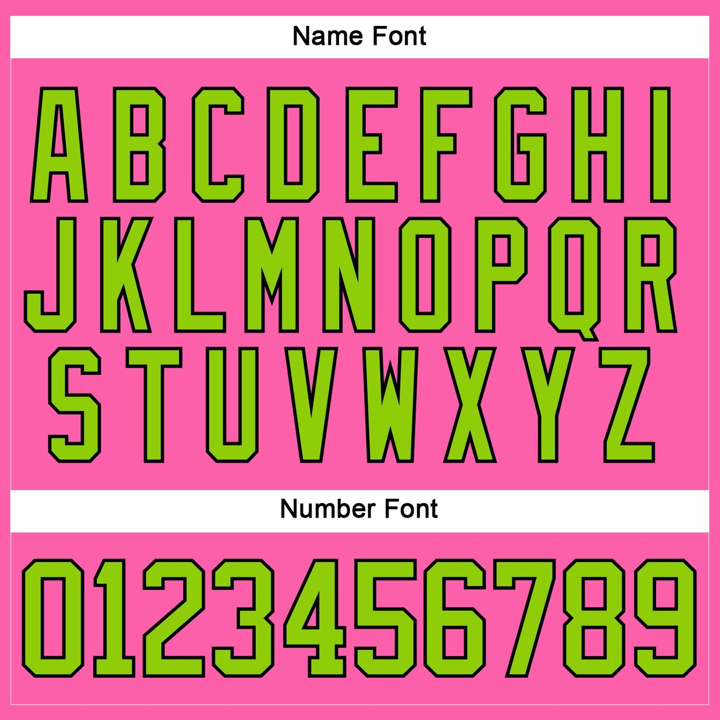 Custom Pink Neon Green-Black Hockey Jersey view 5
