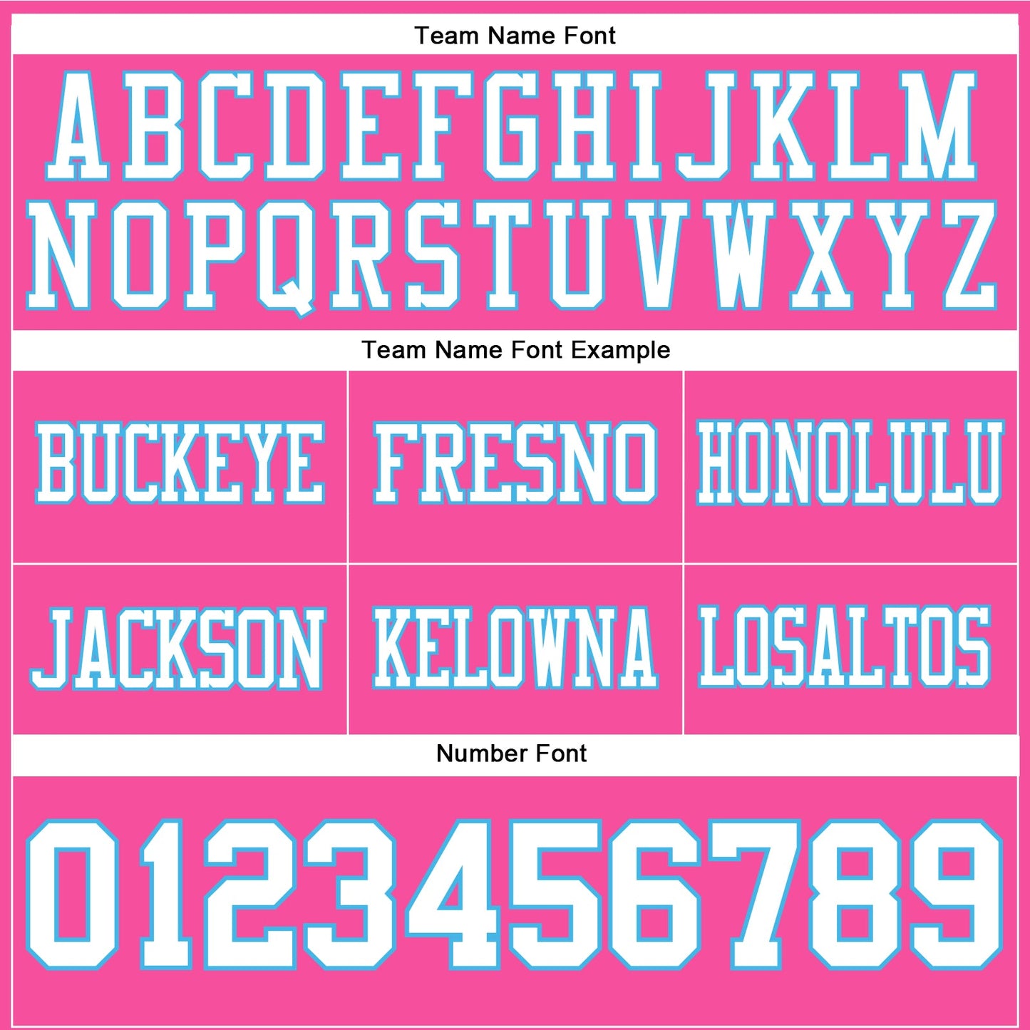 Custom Pink White-Sky Blue Authentic Football Jersey view 4