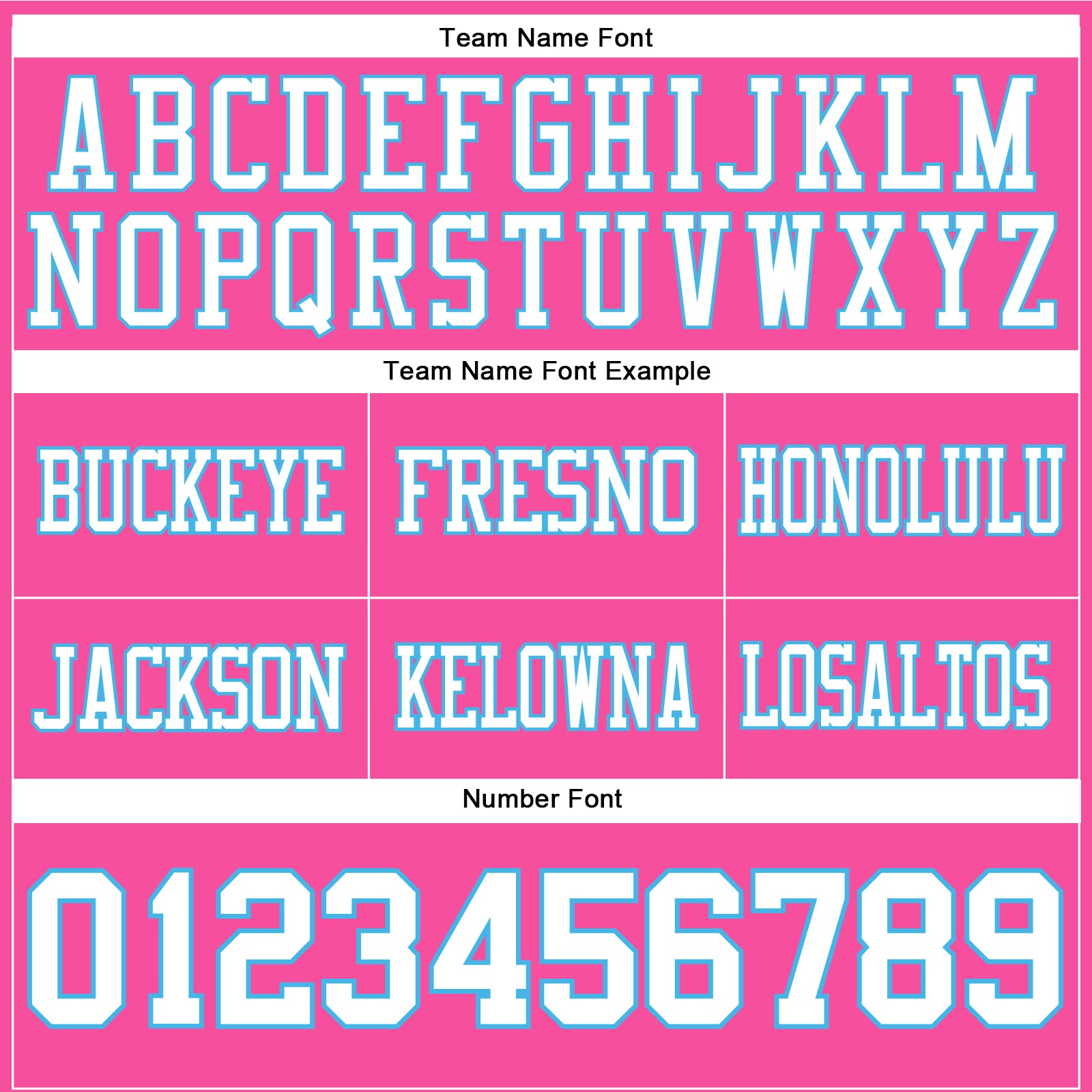 Custom Pink White-Sky Blue Authentic Football Jersey view 4