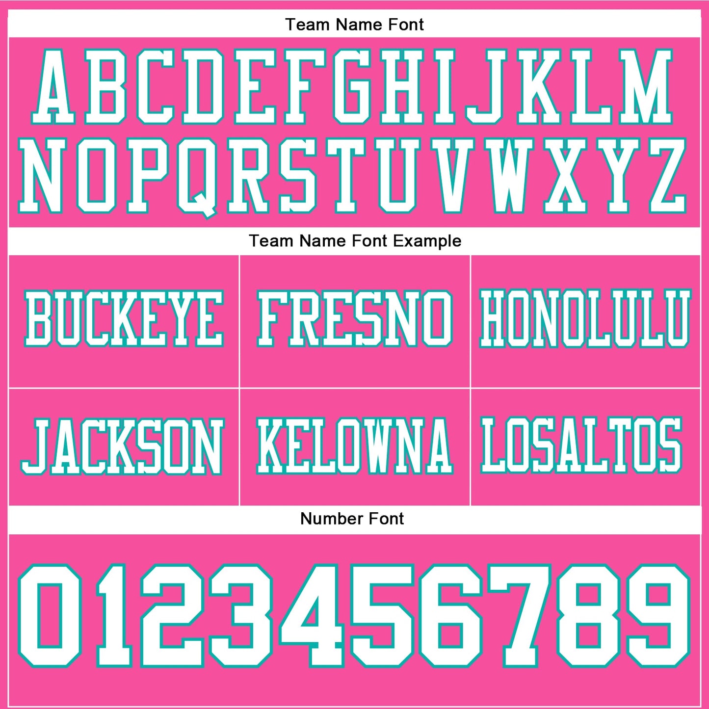 Custom Pink White-Aqua Authentic Football Jersey view 4