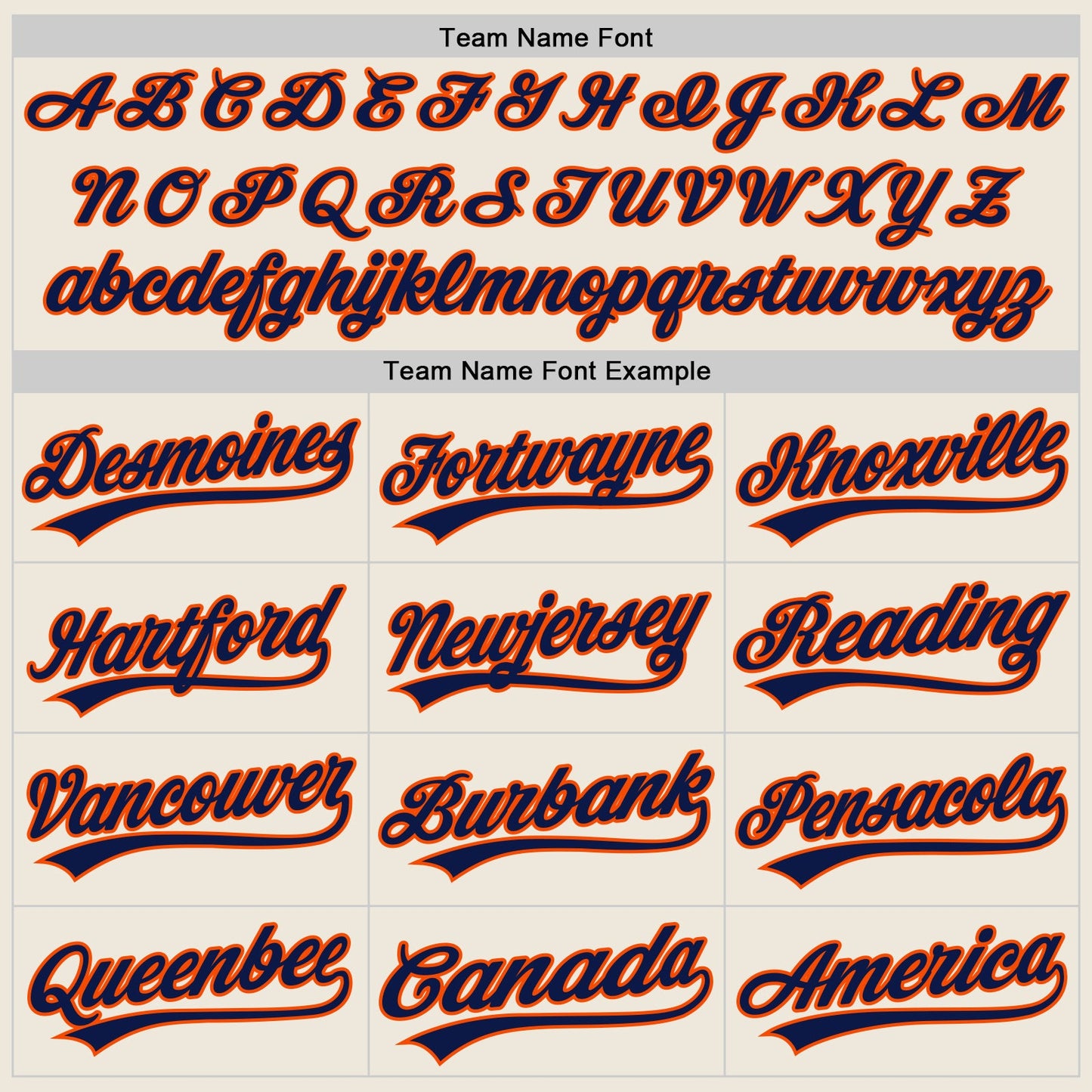 Custom Cream Navy Pinstripe Orange-Navy Authentic Baseball Jersey view 6