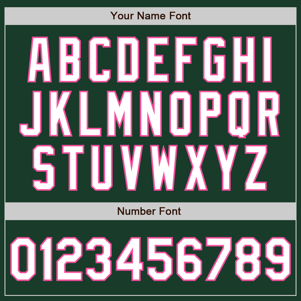 Custom Green White-Pink Gradient Classic Vertical Stripe Authentic Baseball Jersey view 5