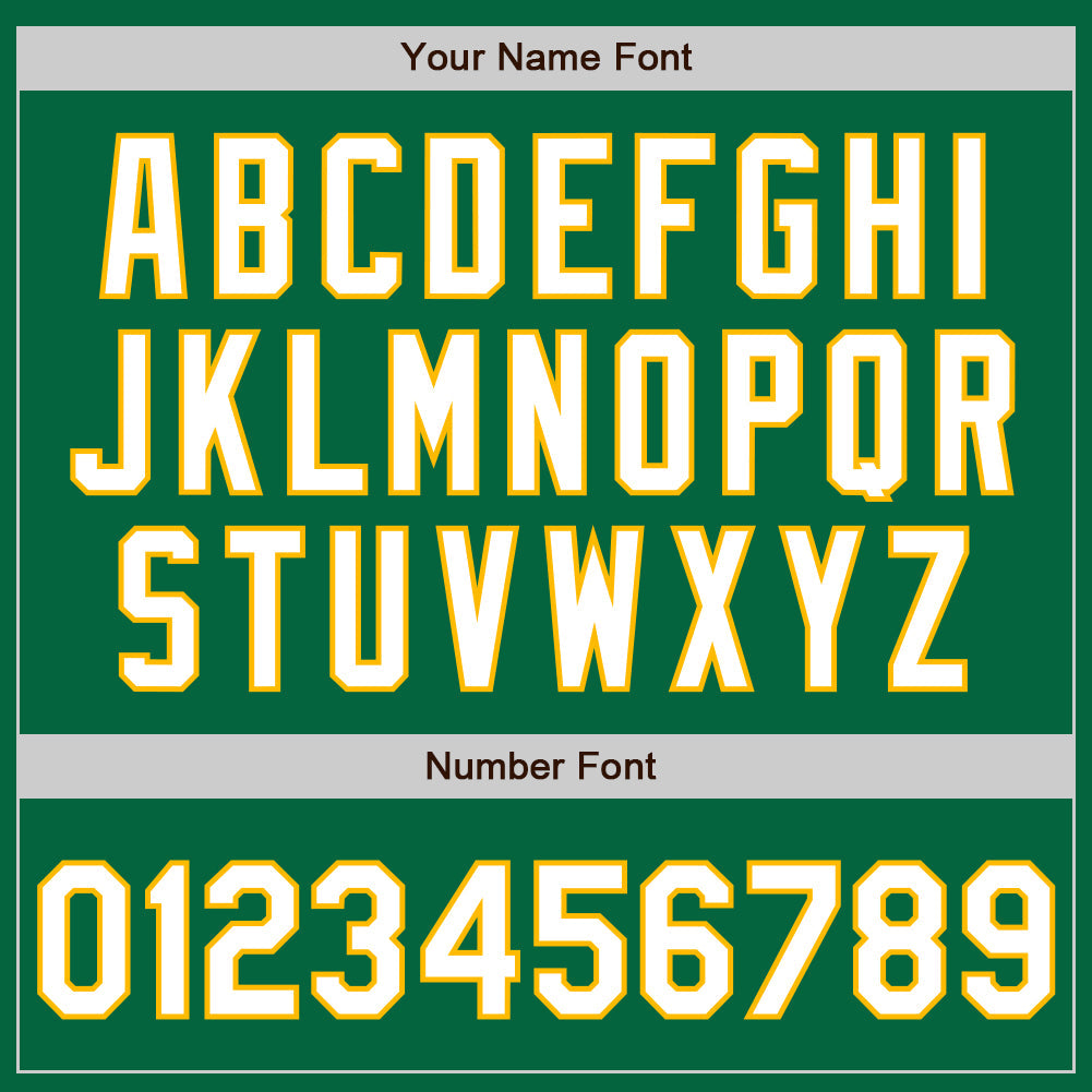 Custom Kelly Green White-Gold Gradient Classic Vertical Stripe Authentic Baseball Jersey view 5