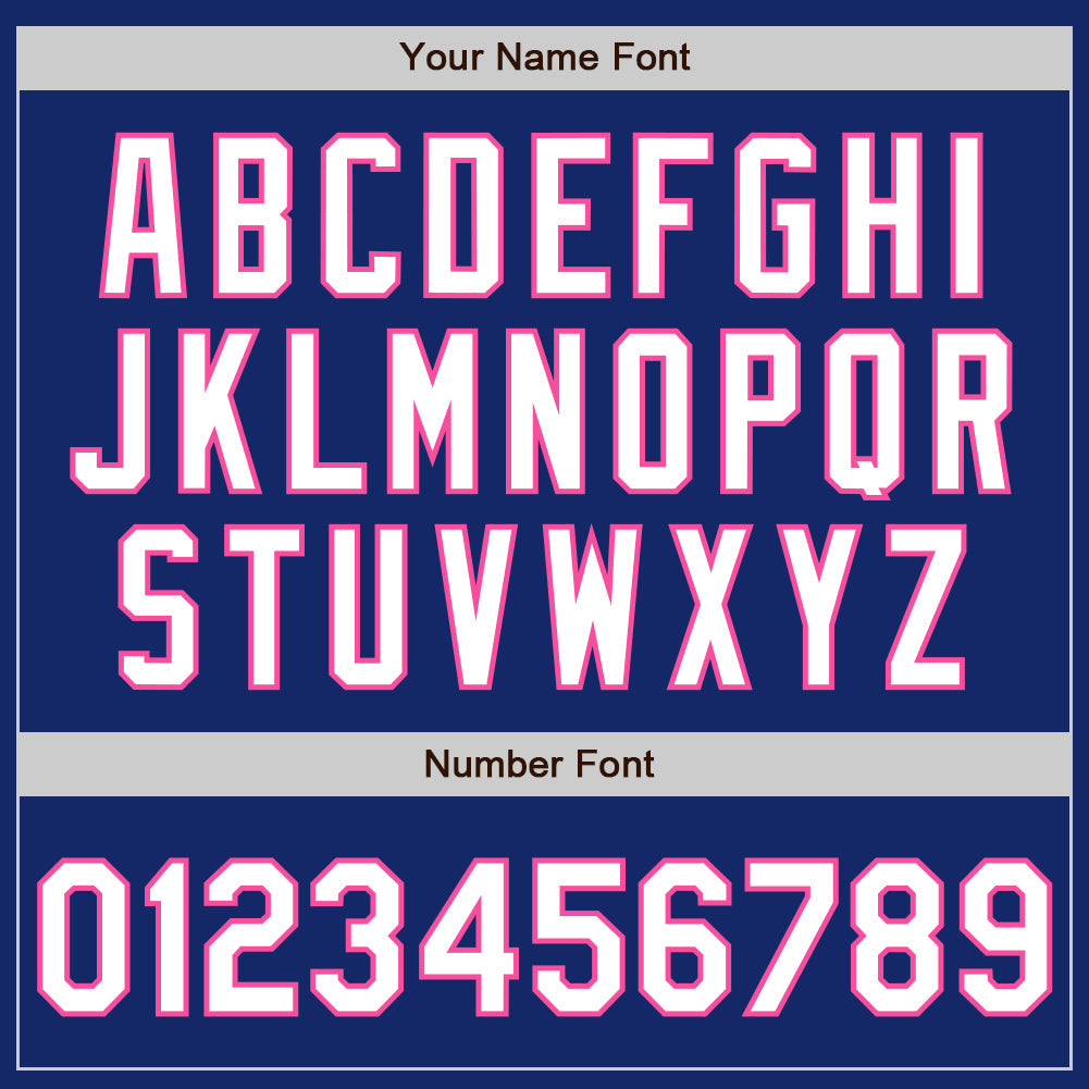 Custom Royal White-Pink Classic Vertical Stripe Fluid Liquid Texture Authentic Baseball Jersey view 5