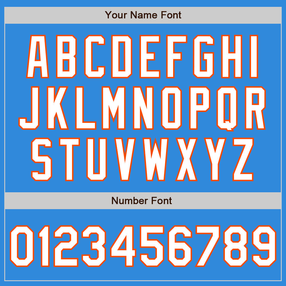 Custom Electric Blue White-Orange Classic Vertical Stripe Fluid Liquid Texture Authentic Baseball Jersey view 5