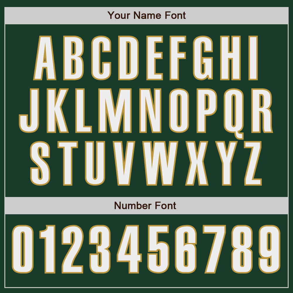 Custom Green White-Old Gold Classic Color Block Side Panel Stripe Authentic Baseball Jersey view 5