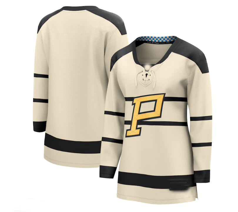 P.Penguins Fanatics Branded 2023 Winter Classic Blank Jersey - Cream Stitched American Hockey Jerseys - Main View