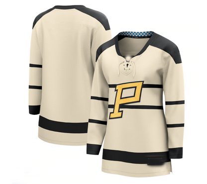 P.Penguins Fanatics Branded 2023 Winter Classic Blank Jersey - Cream Stitched American Hockey Jerseys - Main View