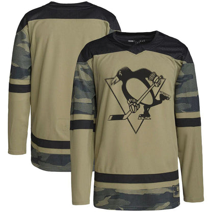 P.Penguins Military Appreciation Team Authentic Practice Jersey Camo Stitched American Hockey Jerseys - Main View