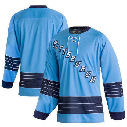 P.Penguins Team Classics Authentic Blank Jersey Light Blue Stitched American Hockey Jerseys - Main View