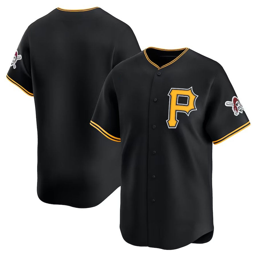 Pittsburgh Pirates Alternate Limited Jersey - Black Stitched Baseball Jersey - Main View