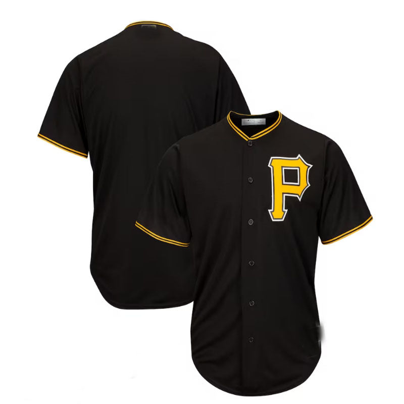 Pittsburgh Pirates Big & Tall Replica Team Jersey - Black Baseball Jerseys - Main View