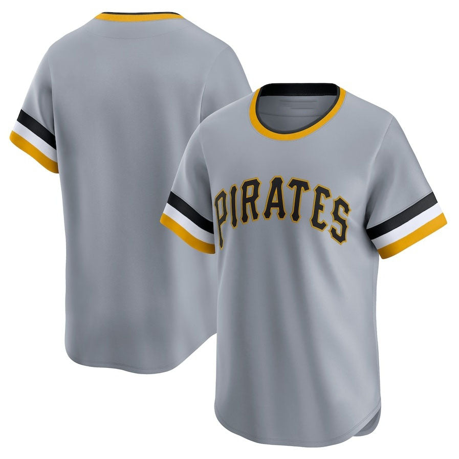Pittsburgh Pirates Cooperstown Collection Limited Jersey - Gray Stitched Baseball Jersey - Main View