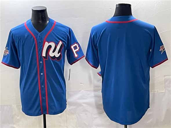 Pittsburgh Pirates National League Blank Blue 2025 All-Star Edition Limited Stitched Baseball Jersey - Main View