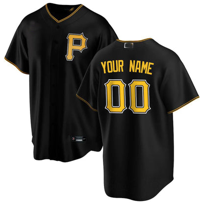 Baseball Jerseys Custom Pittsburgh Pirates Black Alternate Replica Custom Jersey - Main View
