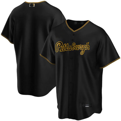Pittsburgh Pirates Black Alternate Replica Team Jersey Baseball Jerseys - Main View