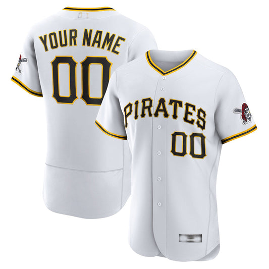 Baseball Jerseys Custom Pittsburgh Pirates White Home Authentic Custom Jersey - Main View