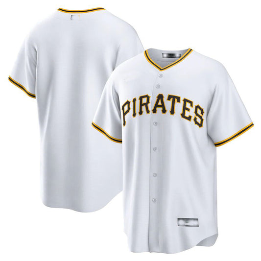Pittsburgh Pirates White Home Blank Replica Jersey Baseball Jerseys - Main View