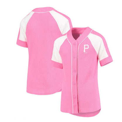Pittsburgh Pirates Team Spirit Fashion Jersey - Pink Baseball Jerseys - Main View
