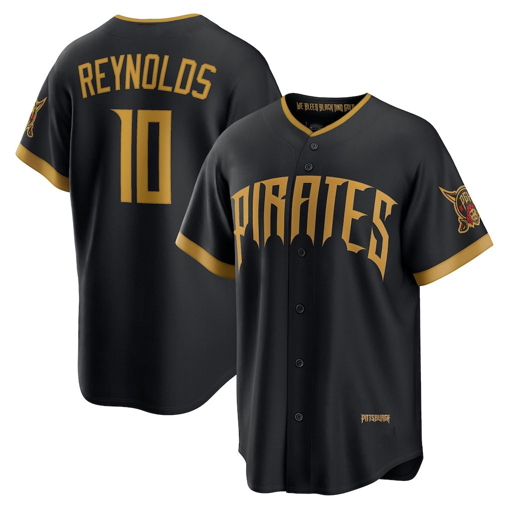 Pittsburgh Pirates #10 Bryan Reynolds Black 2026 City Connect Stadium Stitched Baseball Jersey - Main View