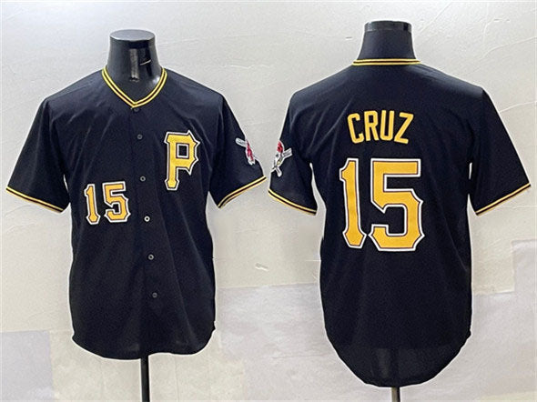 Pittsburgh Pirates #15 Oneil Cruz Black 2025 Limited Stitched Baseball Jersey - Main View