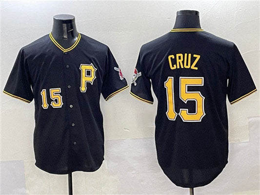 Pittsburgh Pirates #15 Oneil Cruz Black 2025 Limited Stitched Baseball Jersey - Main View