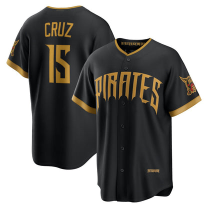 Pittsburgh Pirates #15 Oneil Cruz Black 2026 City Connect Stadium Stitched Baseball Jersey - Main View